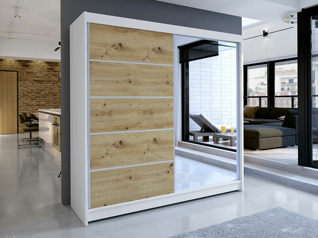Ormar Closico Cavaris III (Belo + Artisan hrast)
