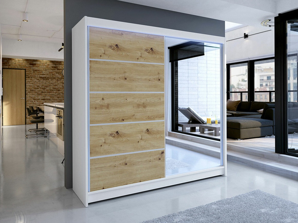 Ormar Closico Cavaris III (Belo + Artisan hrast)