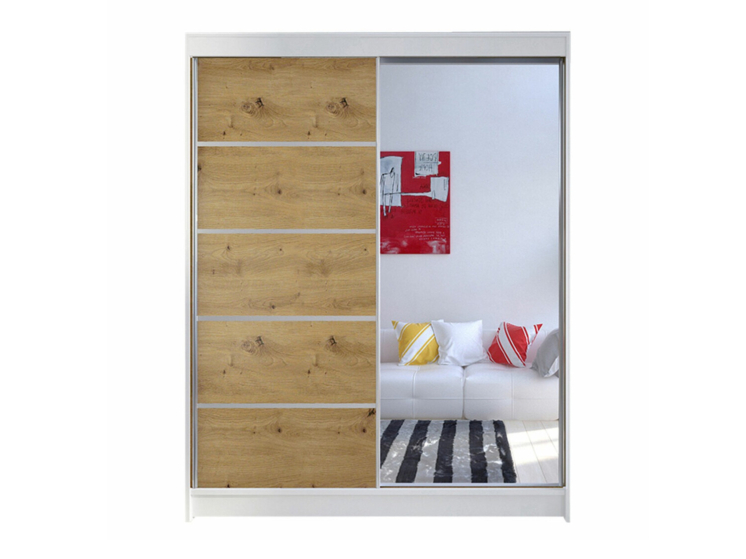 Ormar Closico Vastor III (Belo + Artisan hrast)