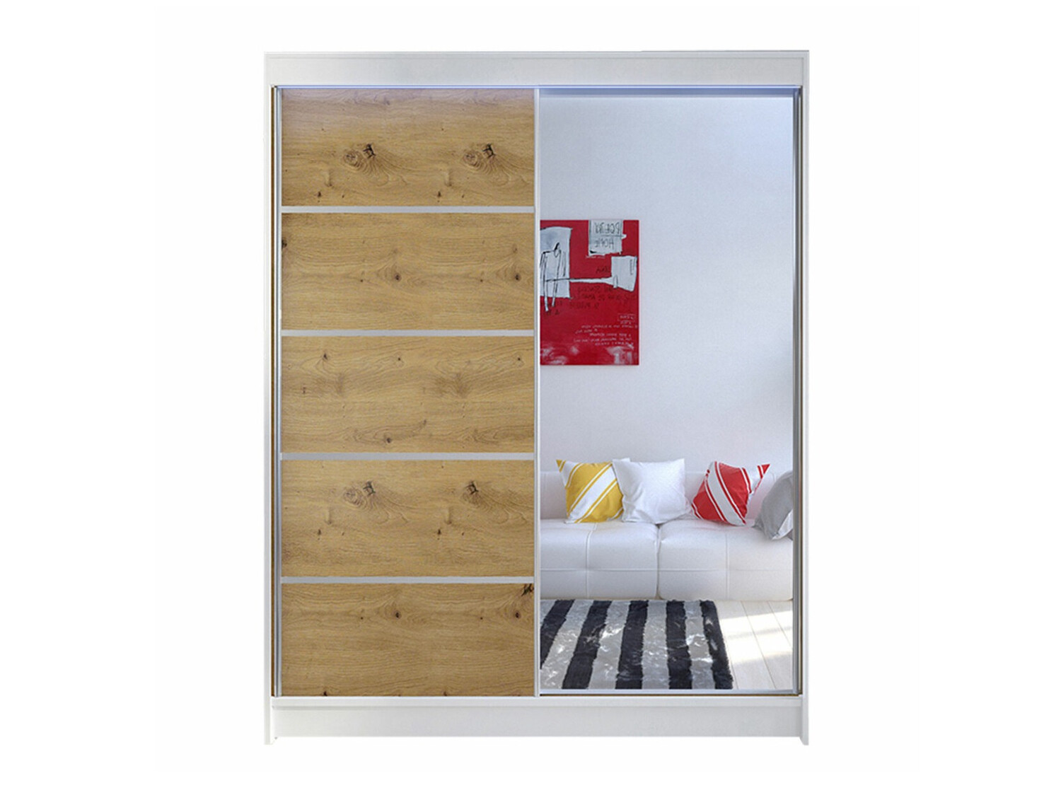 Ormar Closico Vastor III (Belo + Artisan hrast)