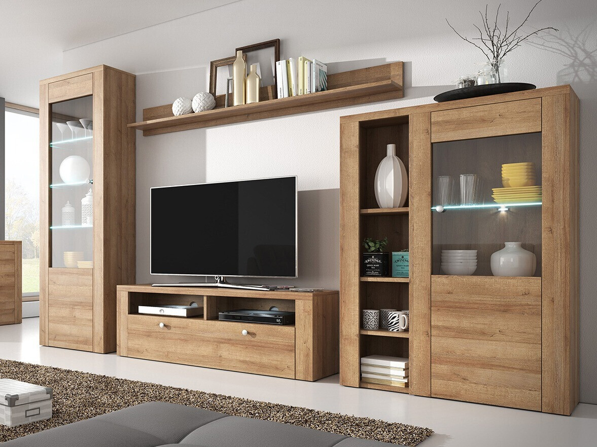 Zidna polica Salelbo 101 (Riviera hrast)