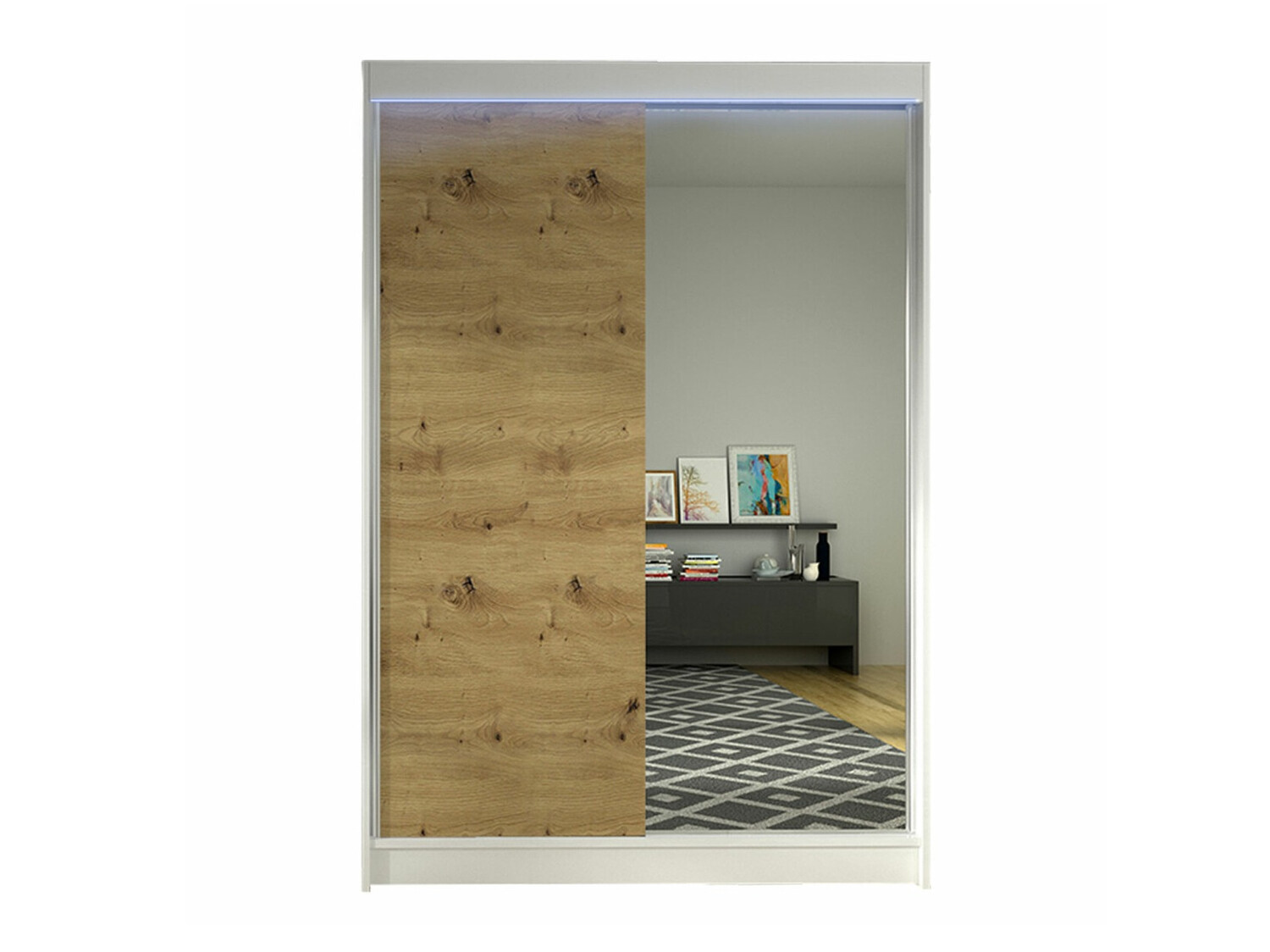 Ormar Closico 147 (Belo + Zanatski hrast)