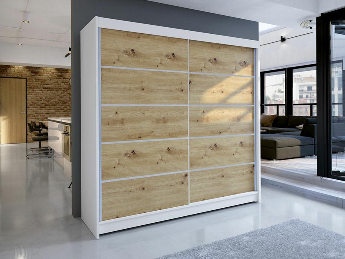 Ormar Closico Cavaris IV (Belo + Artisan hrast)