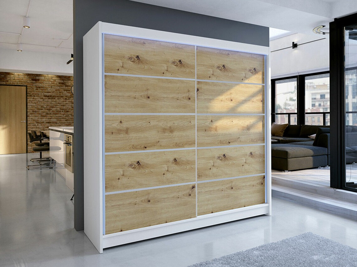 Ormar Closico Cavaris IV (Belo + Artisan hrast)