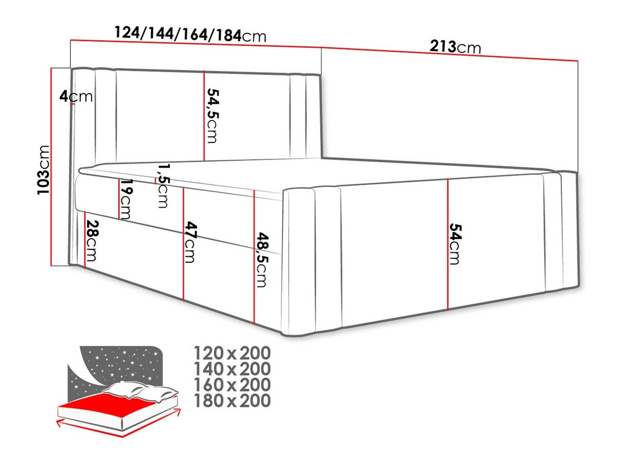Boxspring krevet Baltimore 156 (Amor Velvet 4307)