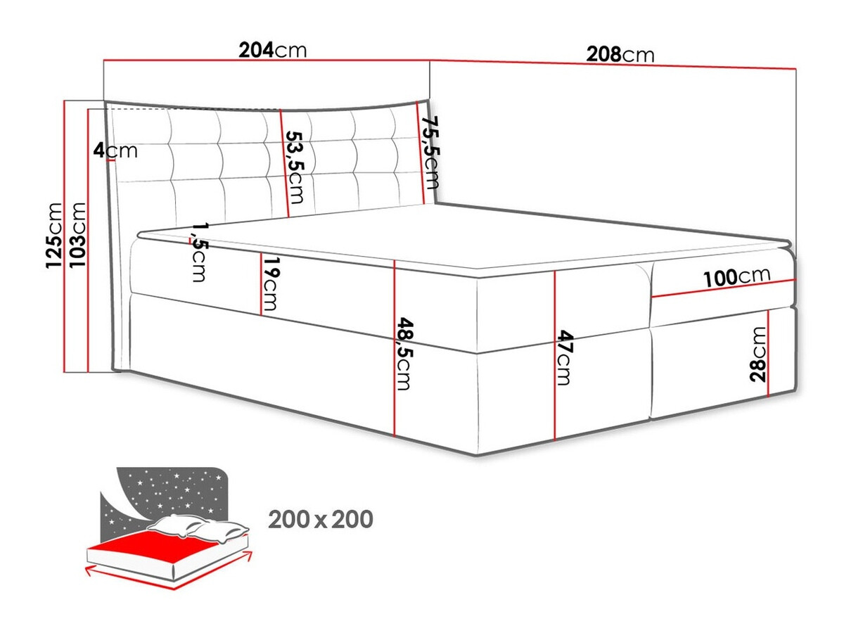 Boxspring krevet Insula (Kronos 01)
