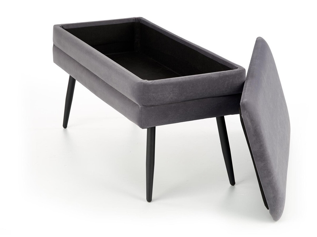 Tapacirana klupa Houston 1255 (Sivo + Crno)