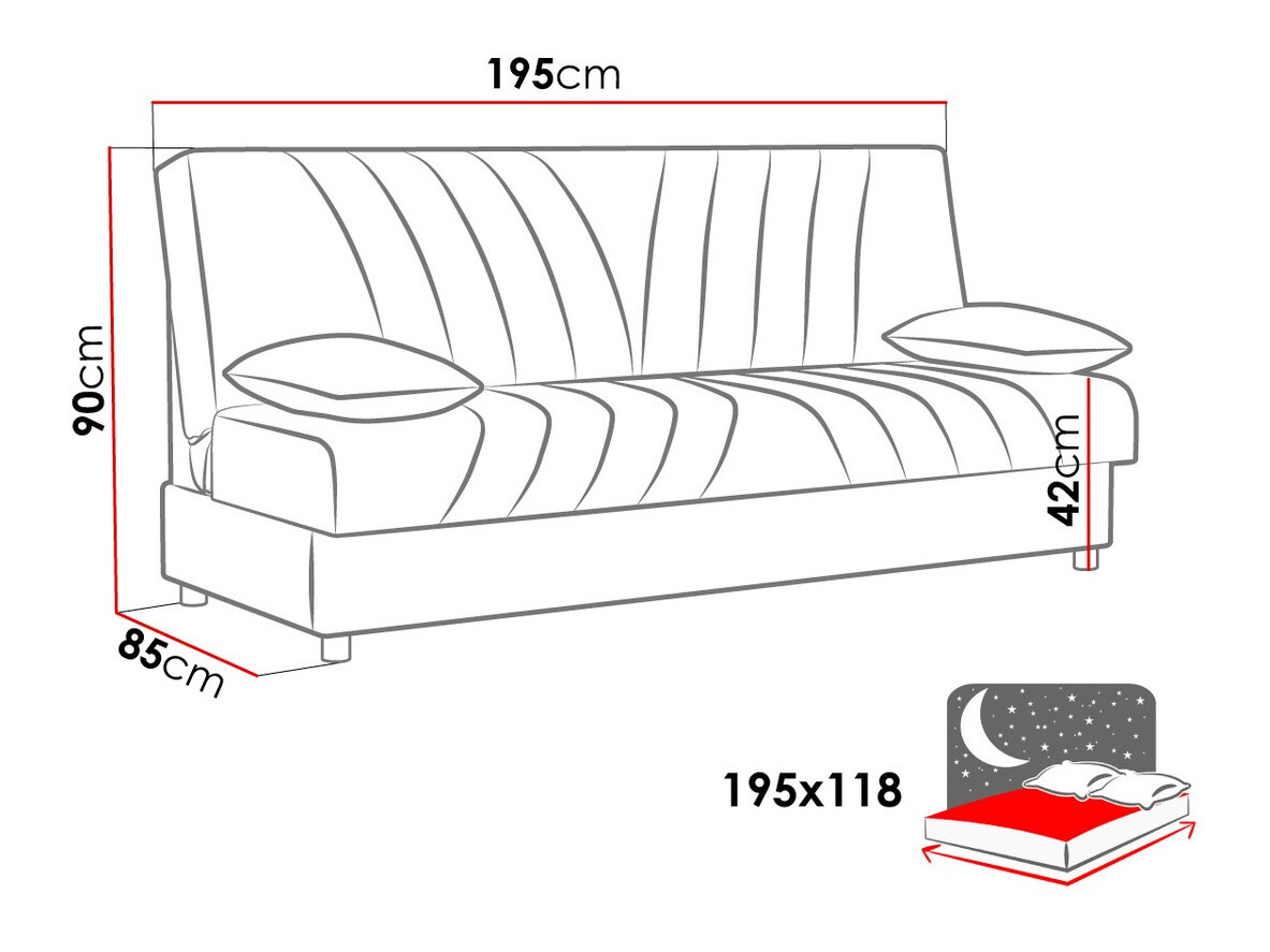 Sofa na razvlačenje Columbus 148