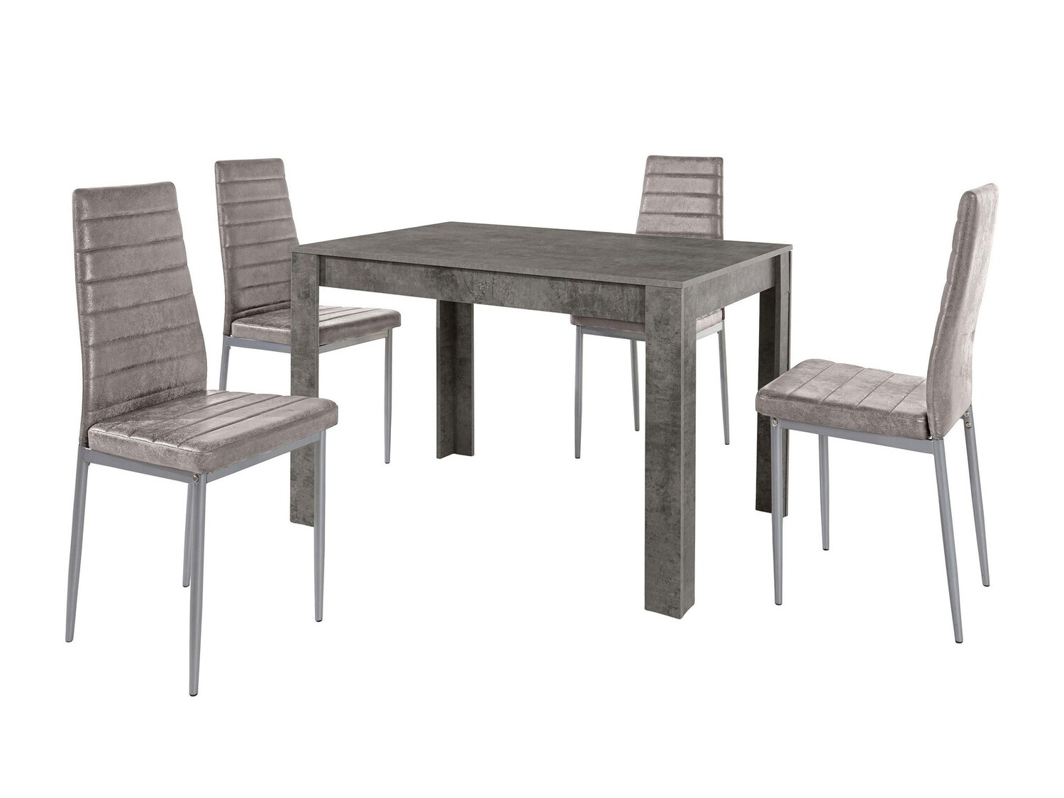 Trpezarijski set Denton 447 (Svetloosiva)