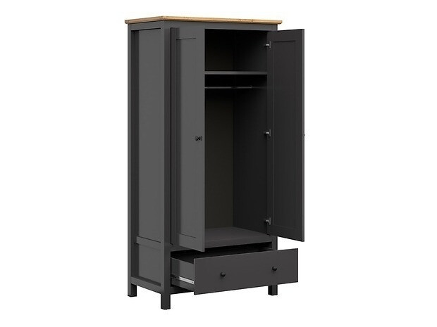 Set spavaća soba Sordoro 123 (Graphite + Zanatski hrast)