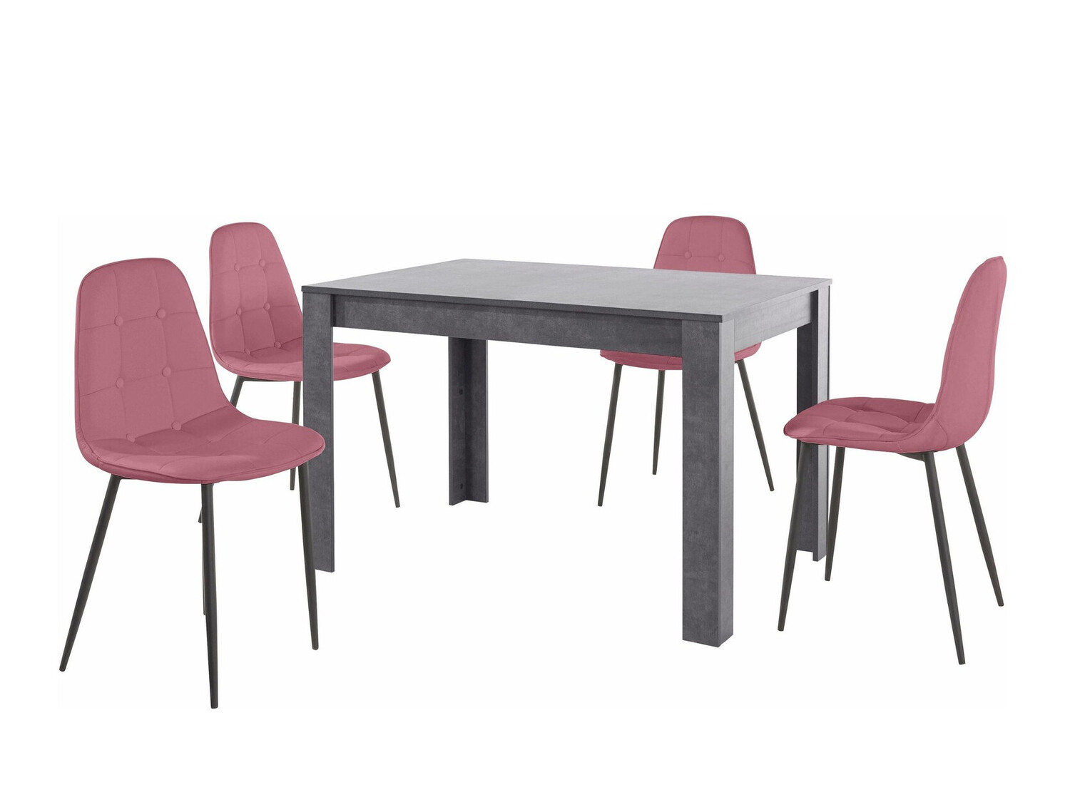Trpezarijski set Denton 457 (Ružičasta)