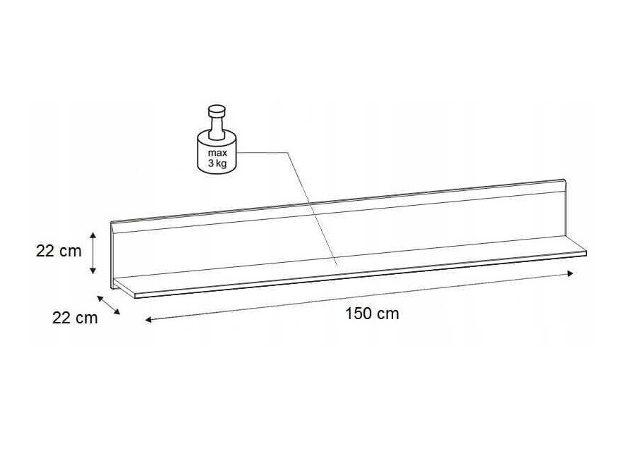 Zidna polica Salsevi 110