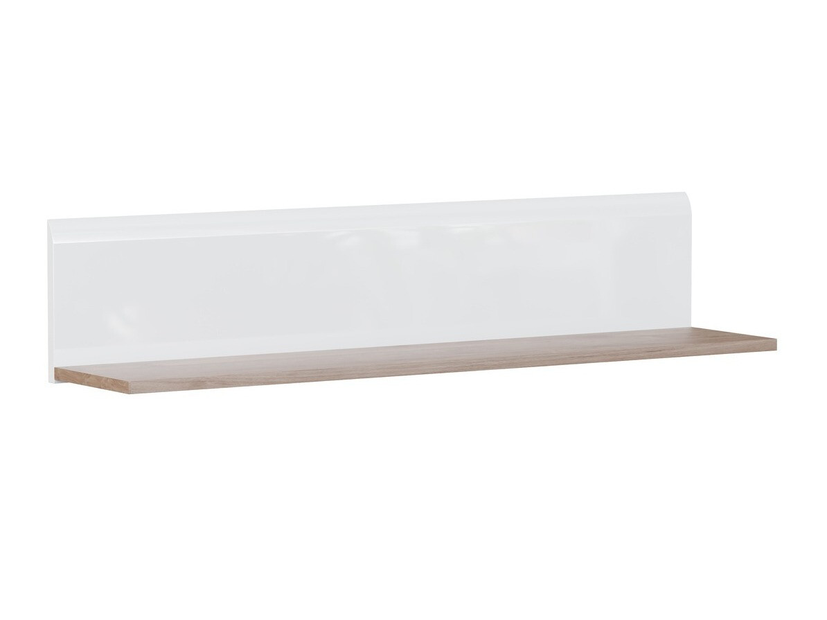 Zidna polica Revelmi 108 (Hrast + Sjajno belo)