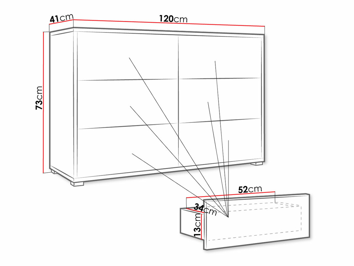 Komoda Comfivo Tutela II (Belo)