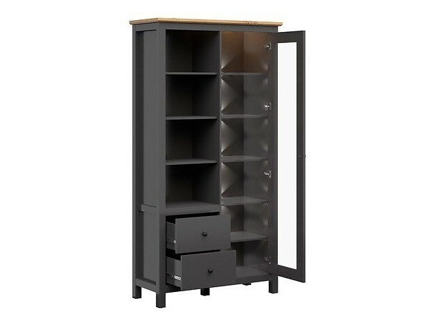 Set za dnevnu sobu Sordoro 125 (Graphite + Zanatski hrast)