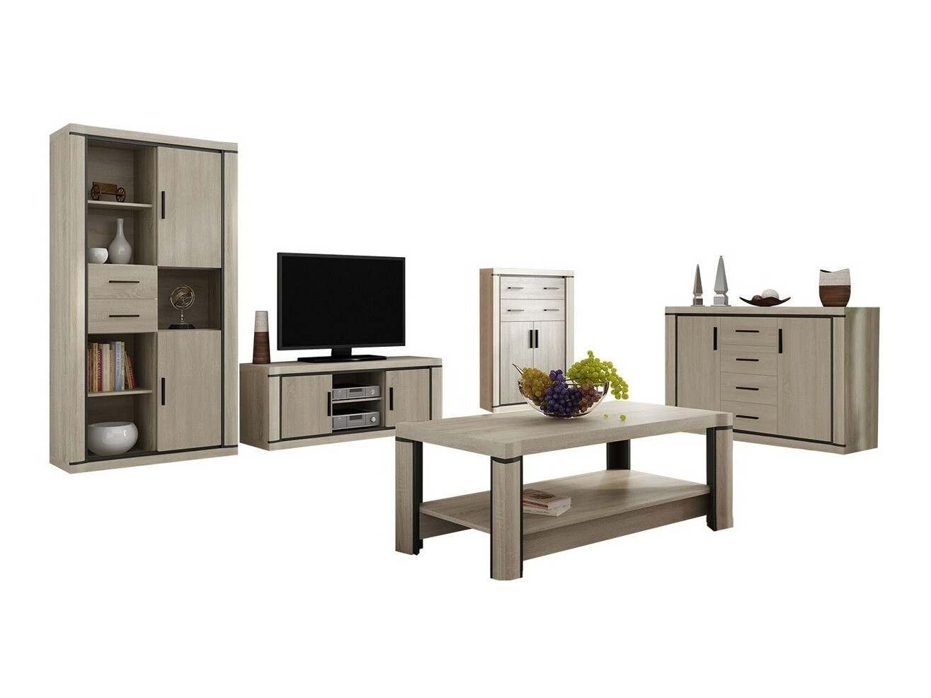 Set za dnevnu sobu Lorelie 124 (Sonoma hrast)