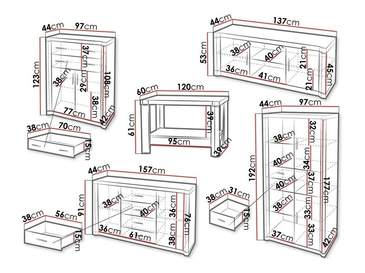 Set za dnevnu sobu Lorelie 124 (Sonoma hrast)