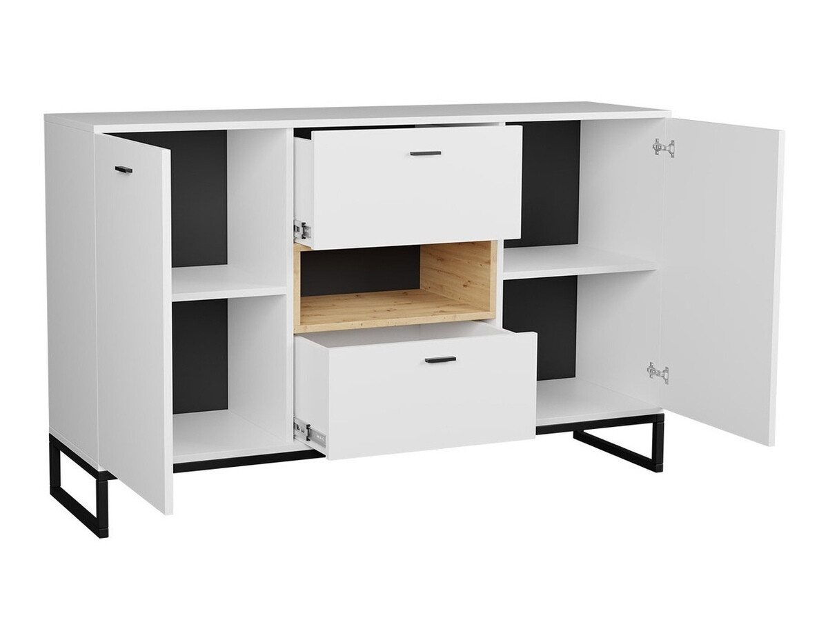 Set za dnevnu sobu Baltesi 109 (Zanatski hrast + Crno)