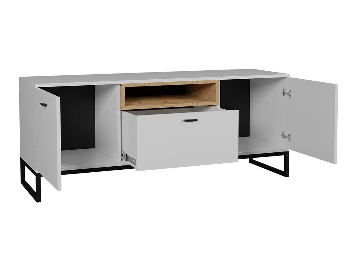 Set za dnevnu sobu Baltesi 115 (Zanatski hrast + Crno)