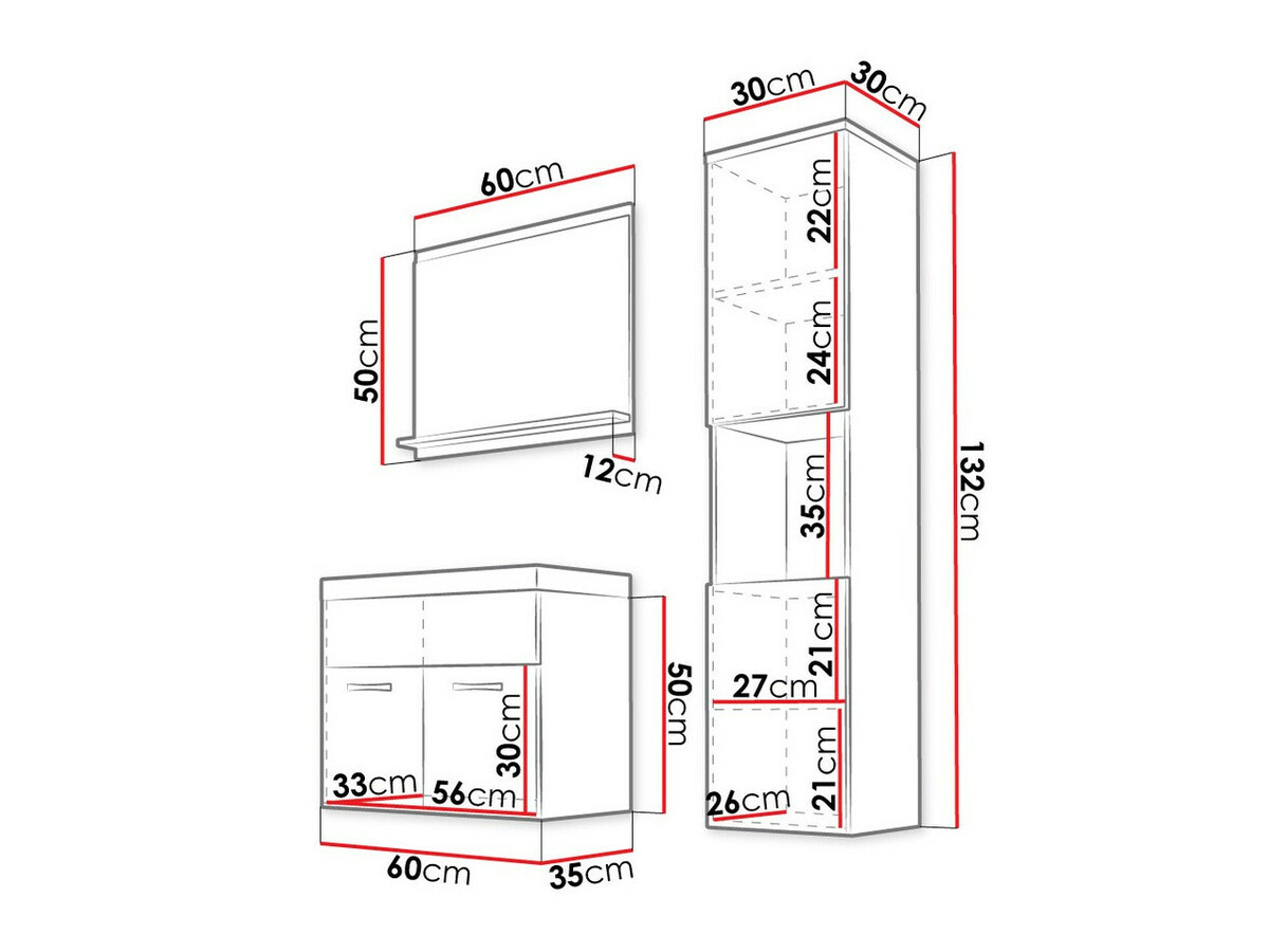 Set za kupatilo Sarasota 122 (Orah)