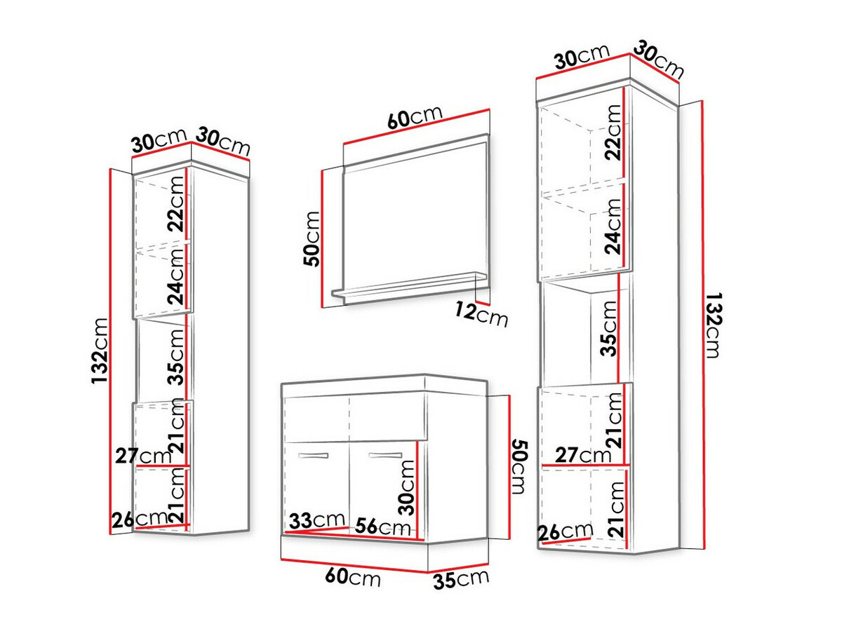 Set za kupatilo Sarasota 123 (Orah)