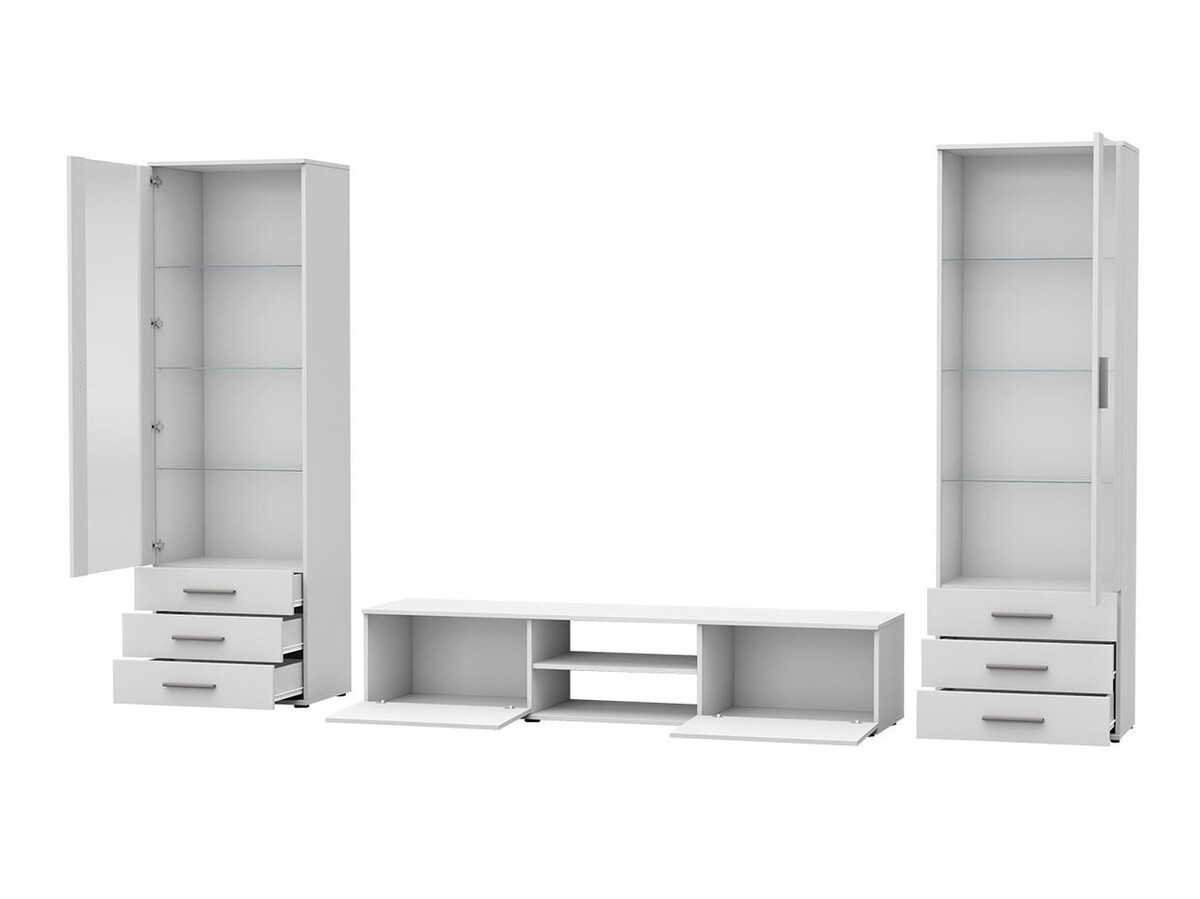 Set za dnevnu sobu Tornola 109 (Crno + Sjajno crna)