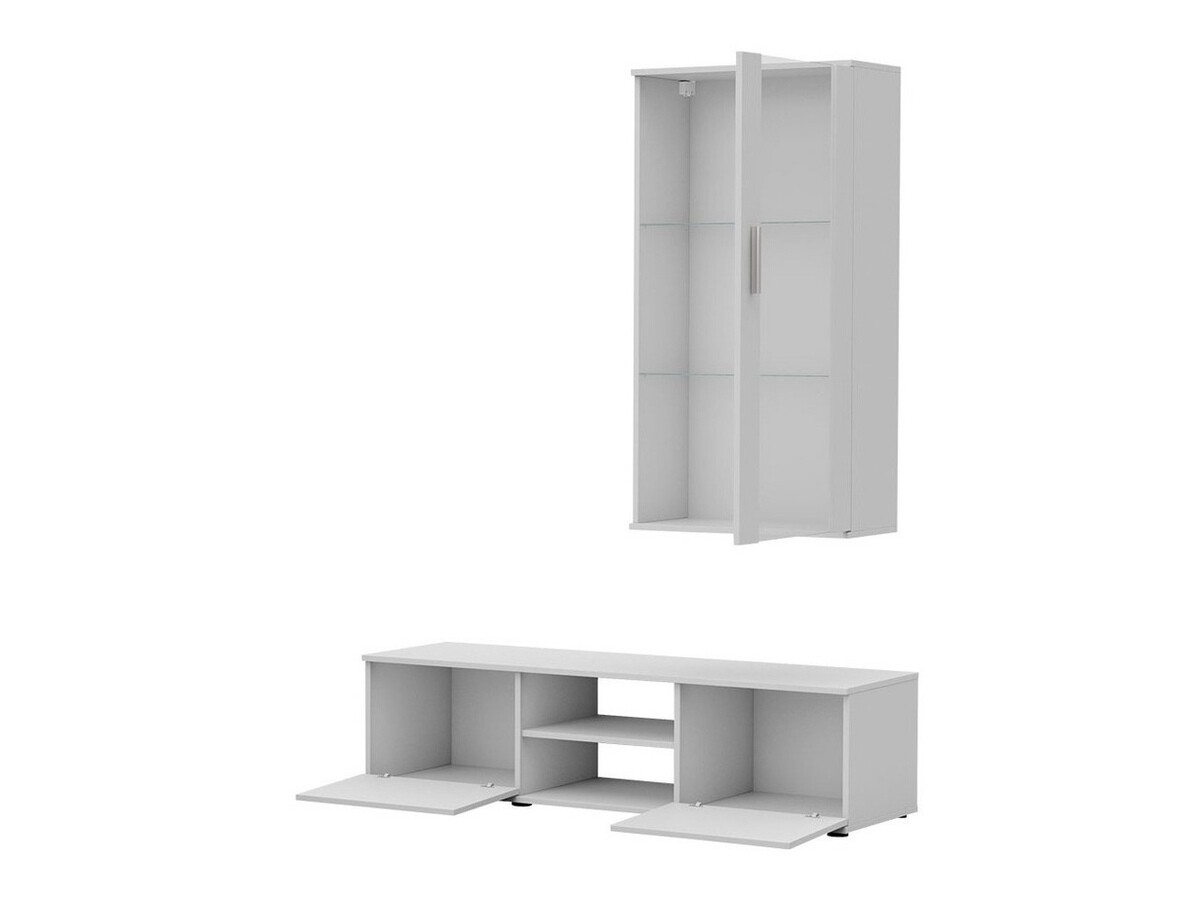 Set za dnevnu sobu Tornola 113 (Crno + Sjajno crna)