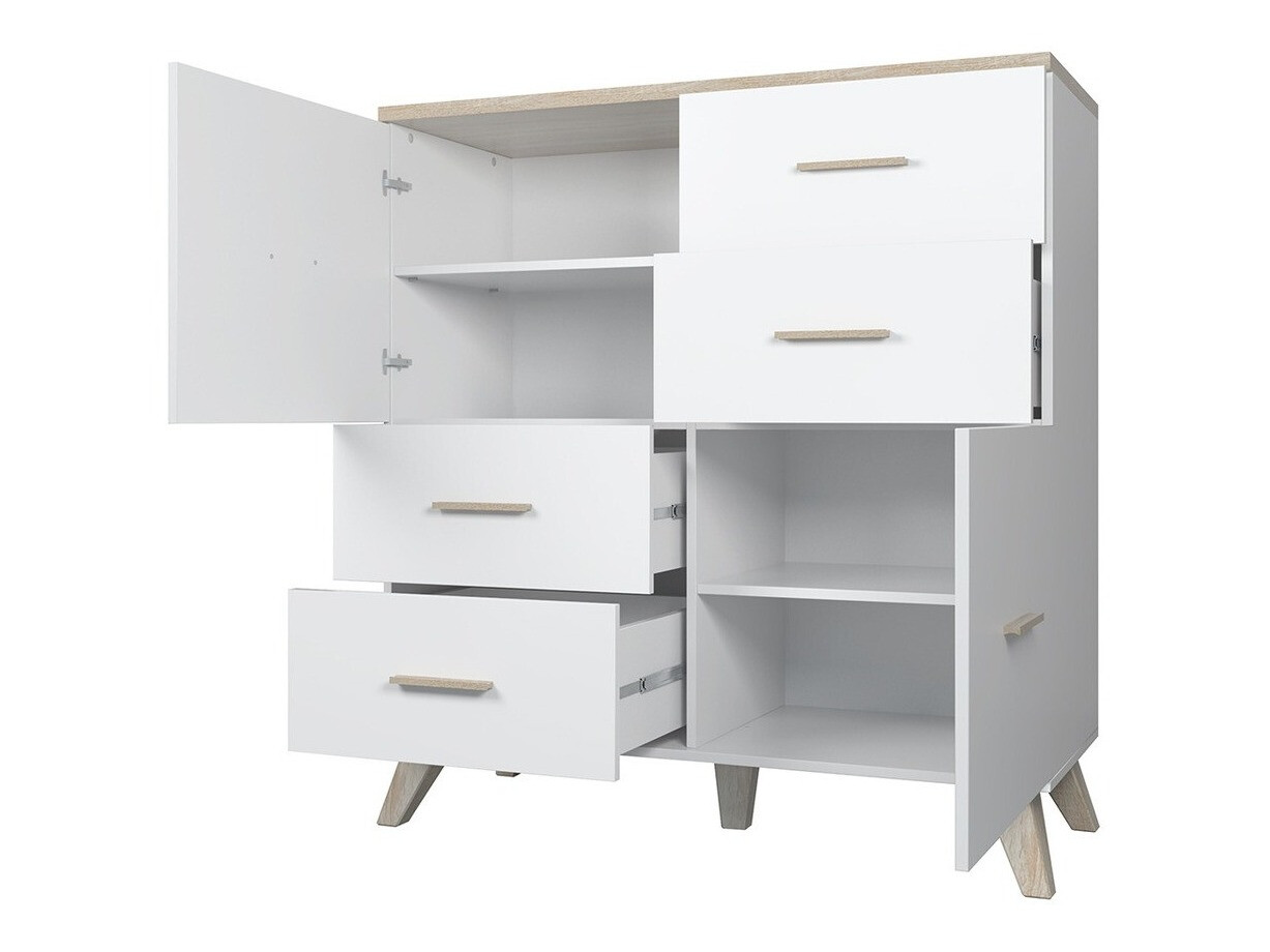 Set za dnevnu sobu Larfloi 112 (Hrast Votan + Crno)