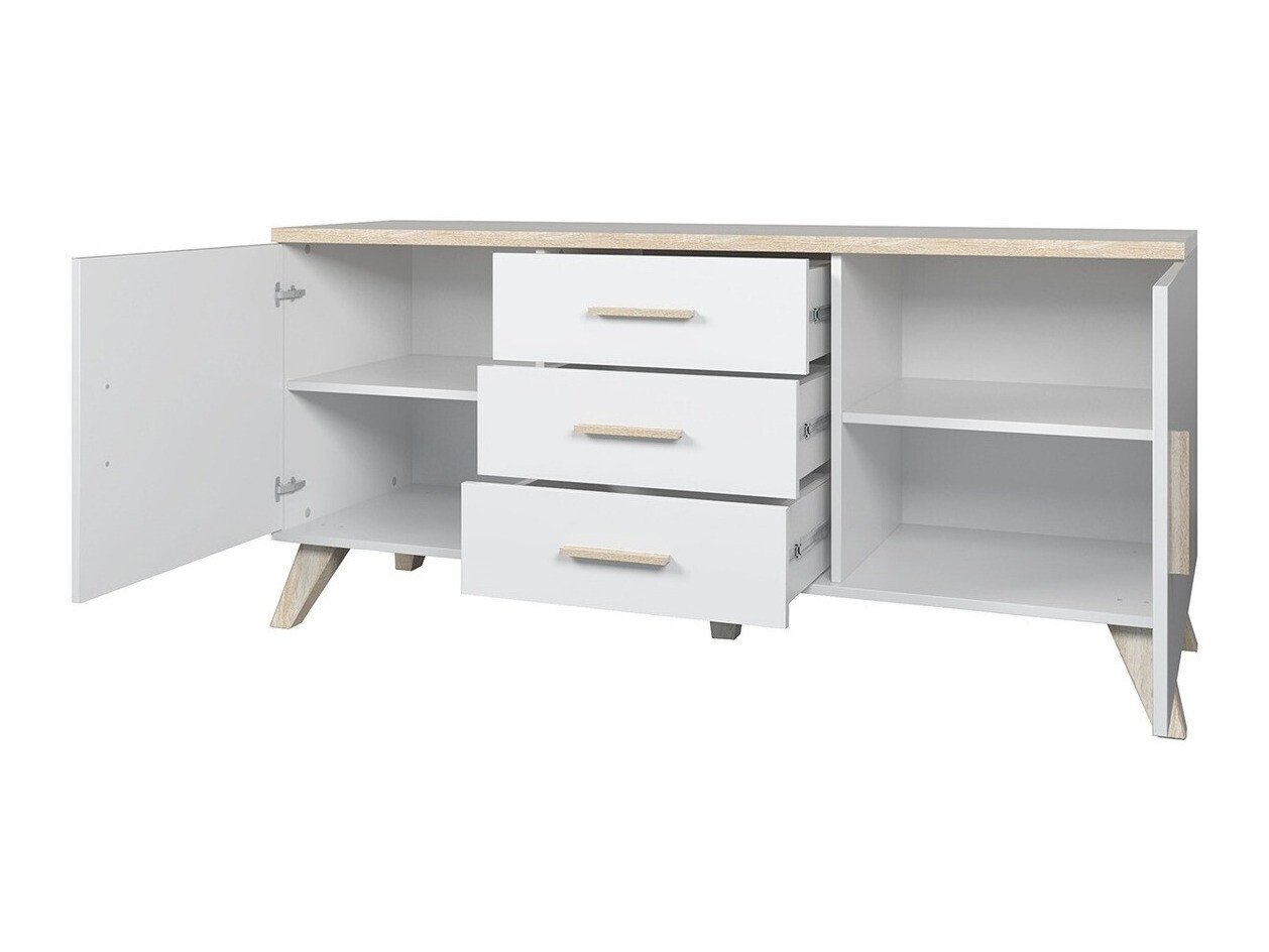 Set za dnevnu sobu Larfloi 112 (Вотан храст + Crno)