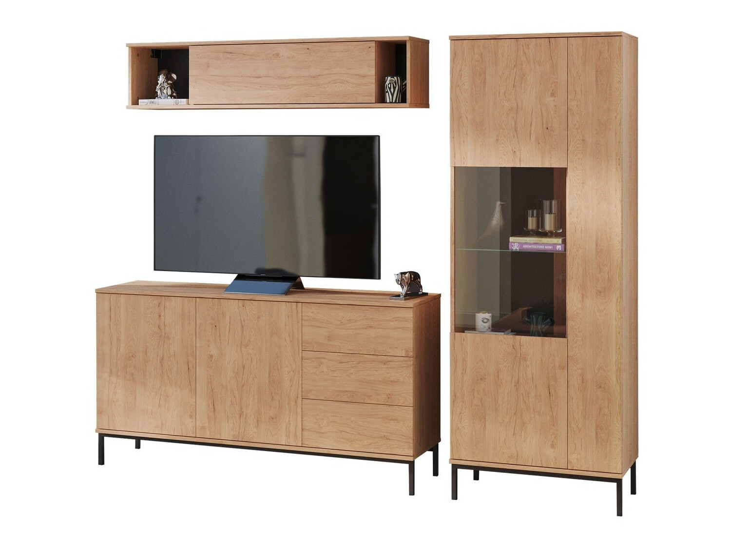 Set za dnevnu sobu Lomsore 110 (Svetlo drvo)