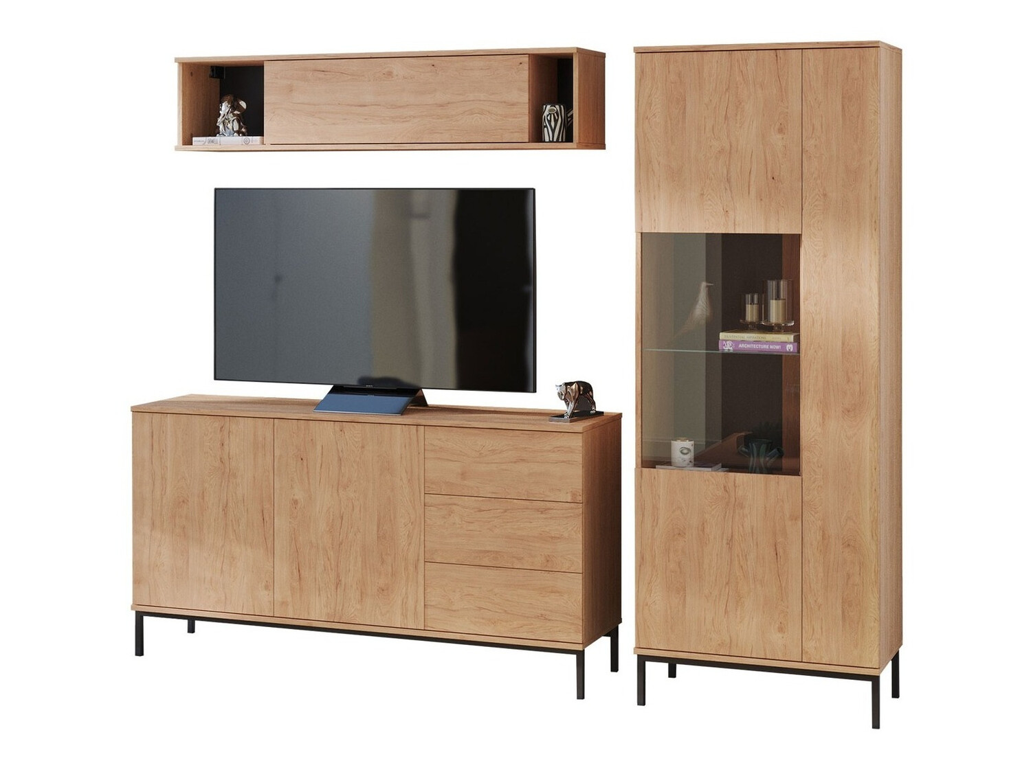 Set za dnevnu sobu Lomsore 110 (Svetlo drvo)