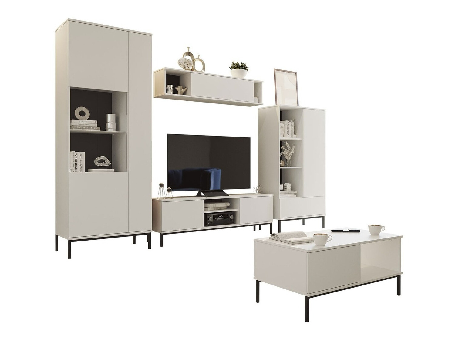 Set za dnevnu sobu Lomsore 108 (Belo)