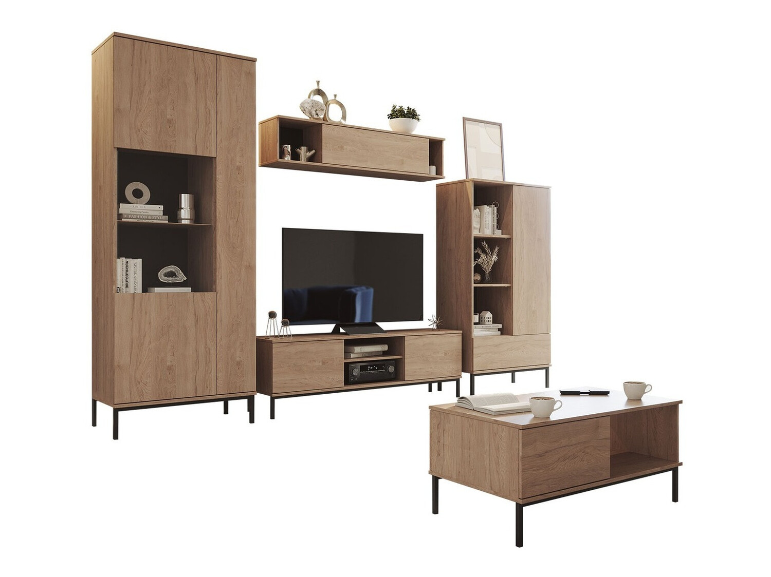 Set za dnevnu sobu Lomsore 108 (Svetlo drvo)