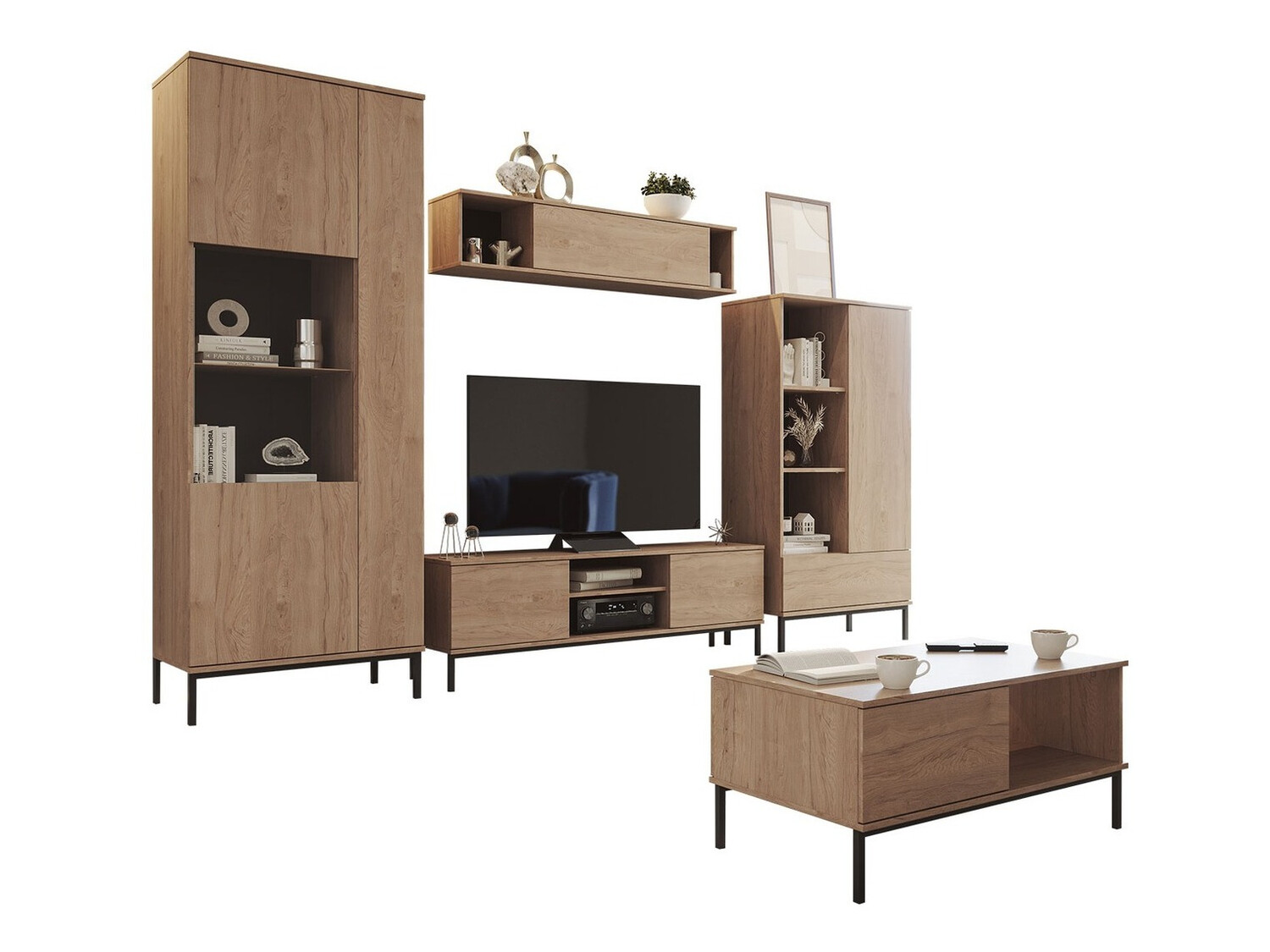 Set za dnevnu sobu Lomsore 108 (Svetlo drvo)