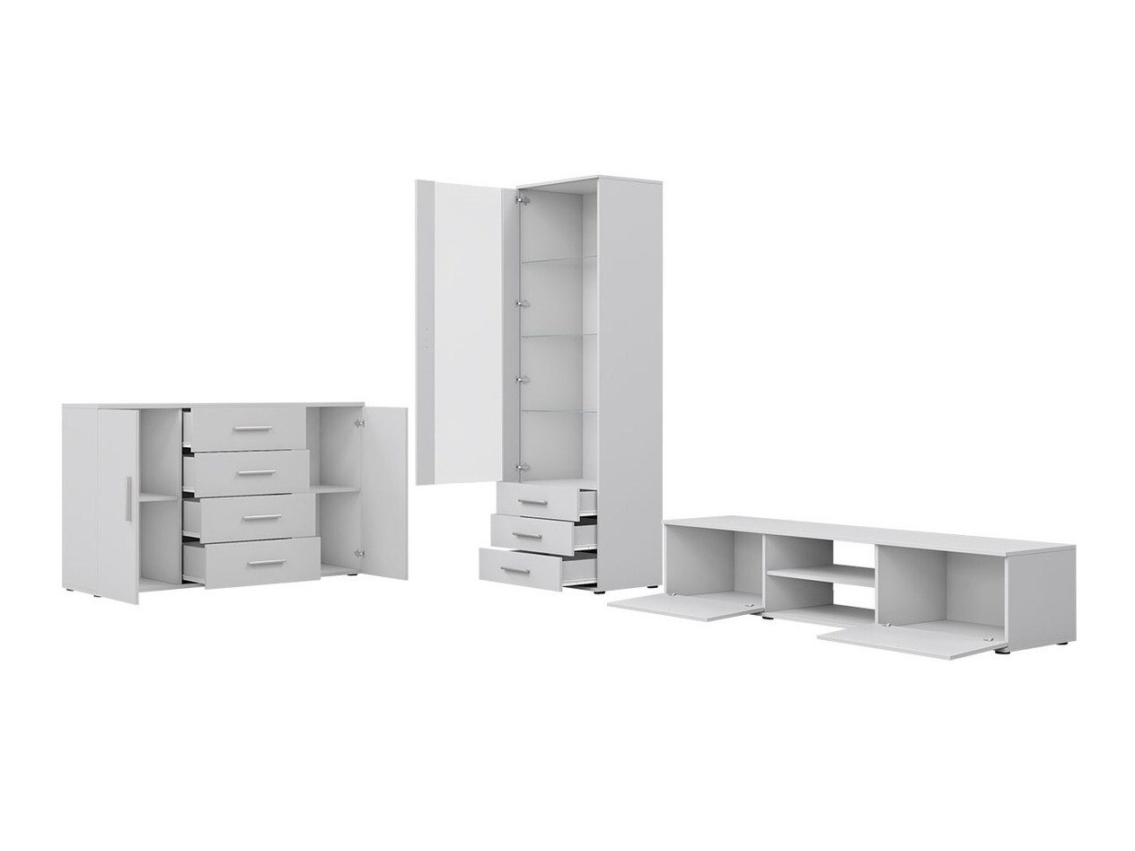 Set za dnevnu sobu Tornola 108 (Belo + Sjajno belo)