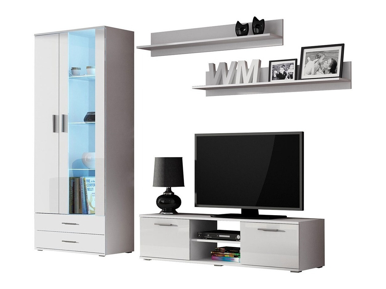 Set za dnevnu sobu Tornola 117 (Belo + Sjajno belo)