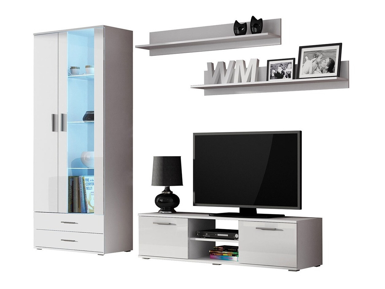 Set za dnevnu sobu Tornola 117 (Belo + Sjajno belo)