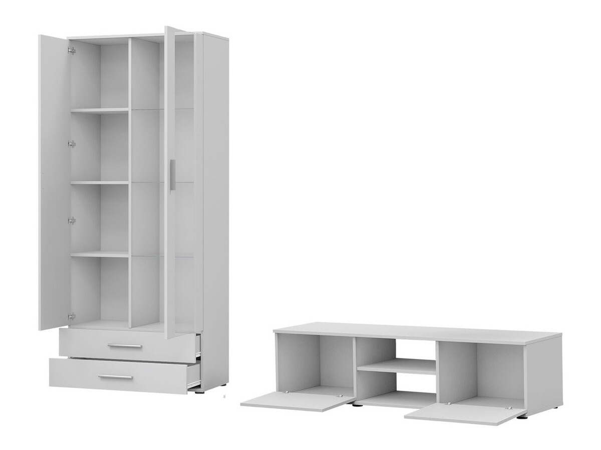 Set za dnevnu sobu Tornola 117 (Crno + Sjajno crna)