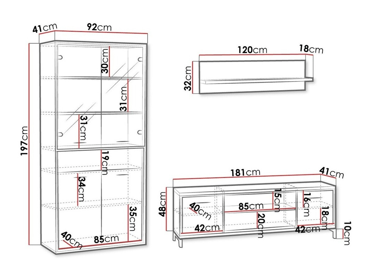 Set za dnevnu sobu Etrmoni 119 (Svetlo drvo + Hrast)