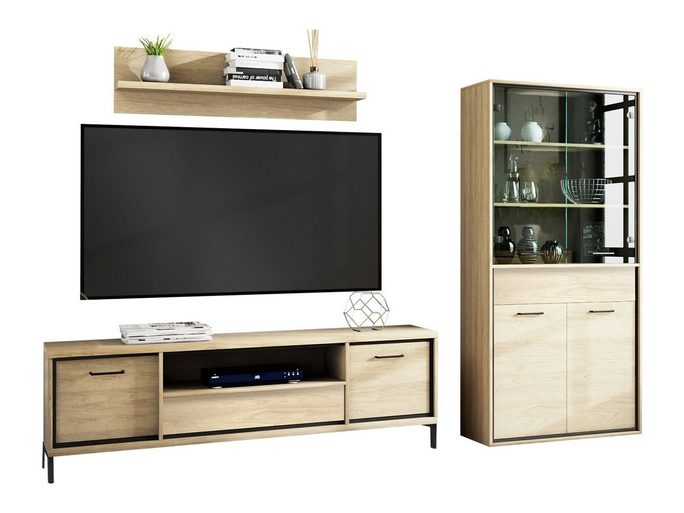 Set za dnevnu sobu Etrmoni 119 (Svetlo drvo + Hrast)