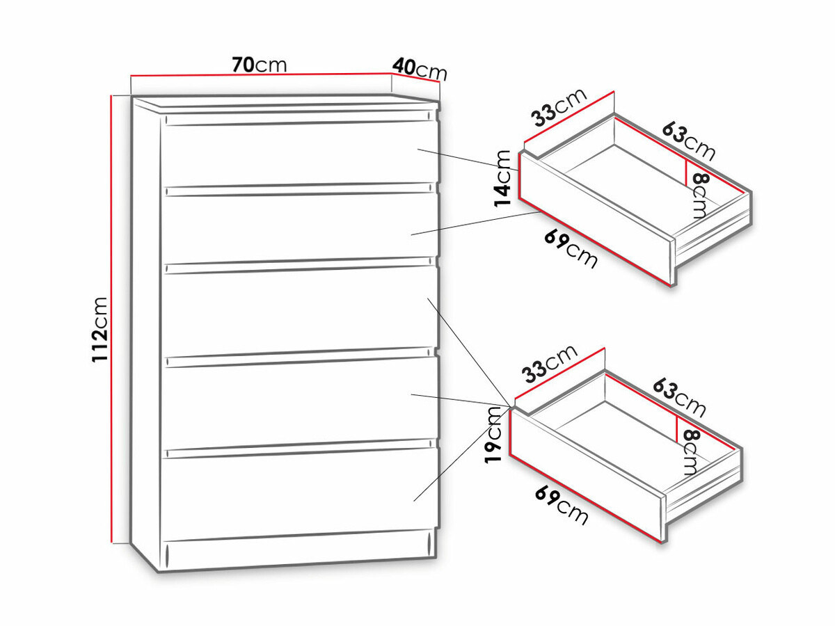 Komoda Comfivo 231 (Sonoma hrast)