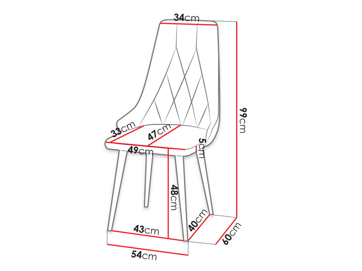 Stolica Racine 112 (Crno + Magic Velvet 2217)