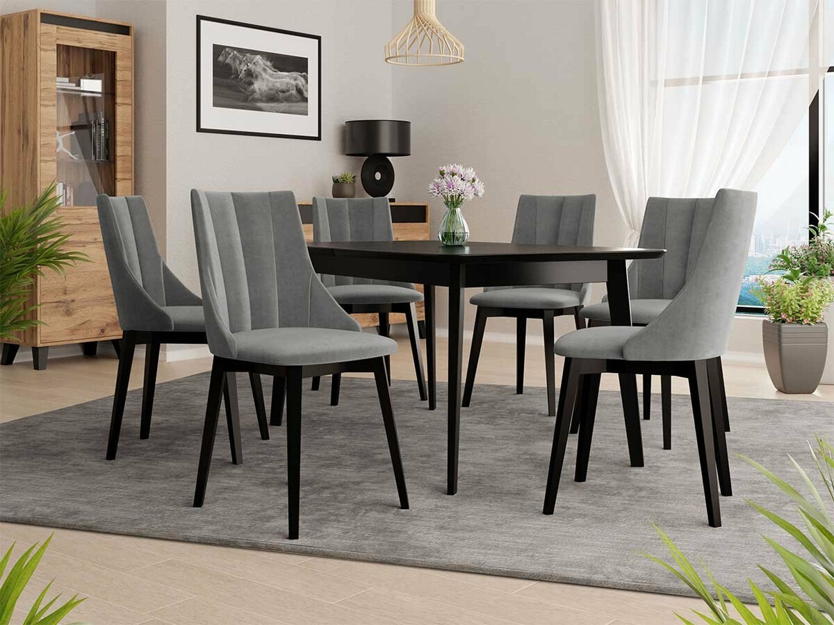 Stolica Racine 114 (Crno + Magic Velvet 2217)