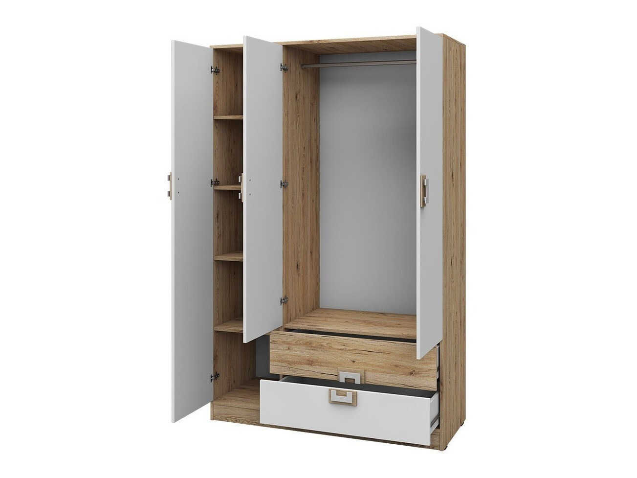 Ormar Tolfere 103 (Svetli javor + Belo)