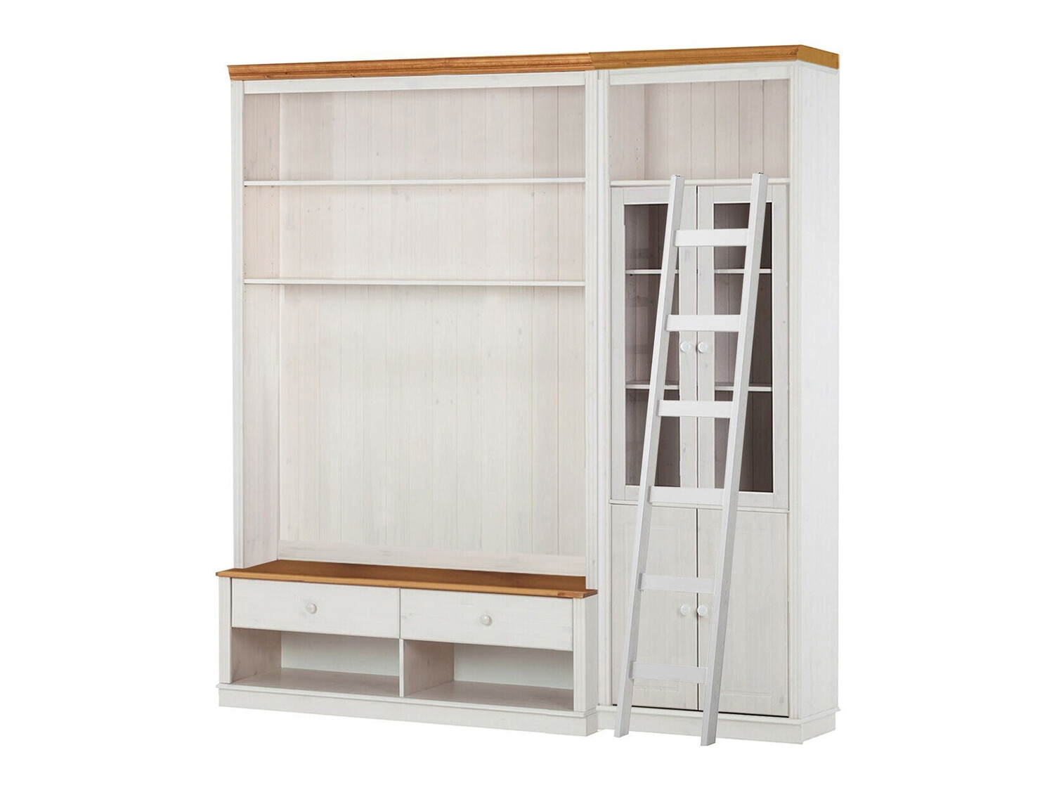 Set za dnevnu sobu Saltoro 125 (Belo + Medeni hrast)