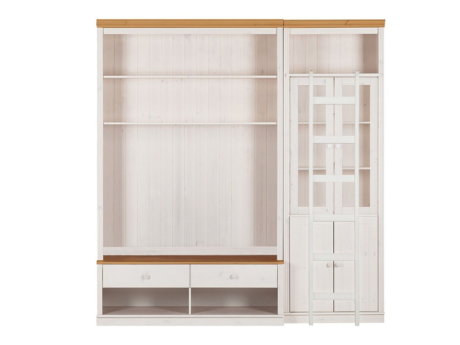 Set za dnevnu sobu Saltoro 125 (Belo + Medeni hrast)