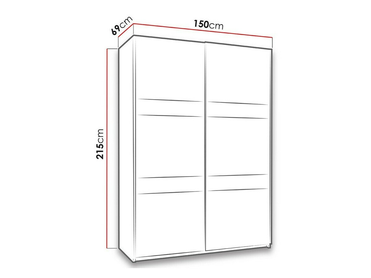 Ormar Fivelbo 109 (Manastirski hrast + Crna visoki sjaj)