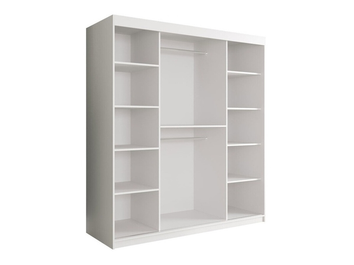 Ormar Hartford 261 (Mat crna + Beli mermer)