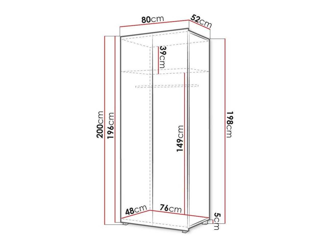 Ormar Tivdalu 125 (Crno + Crna visoki sjaj)