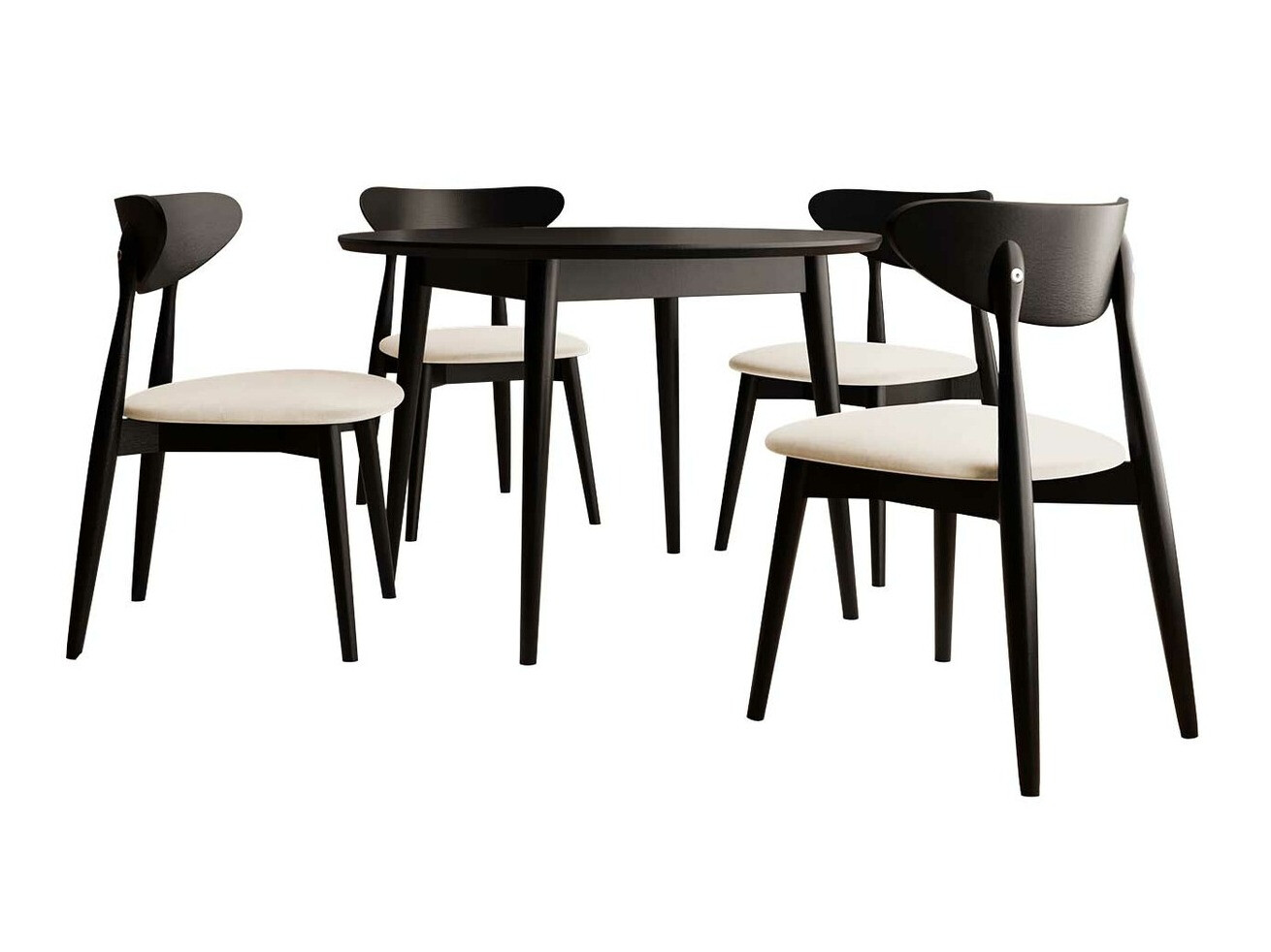 Trpezarijski set Racine 134 (Crno)